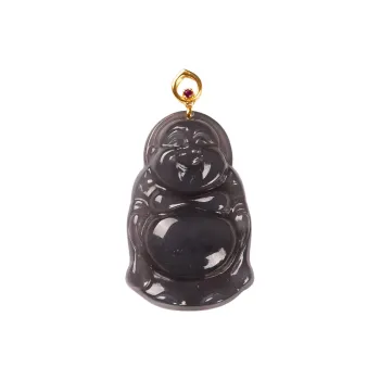 Execute The Blessing Hetian Jade Pendants Smoky Purple Unisex
