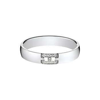 HERMES Ever Herakles 18K White Gold Rings Unisex