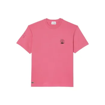 LACOSTE T Shirts Unisex Pink