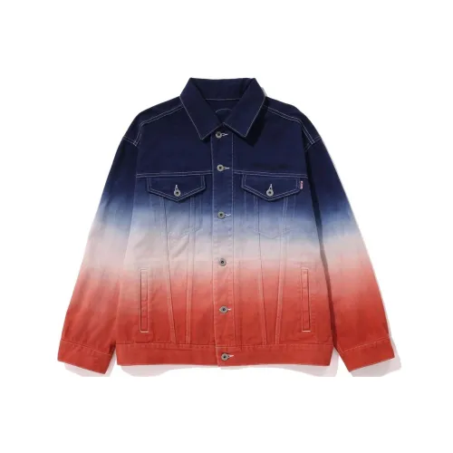 A BATHING APE Gradation Champion Loose Fit Denim Jacket