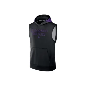 Nike Colorado Rockies Authentic Collection Men's Nike Dri FIT Mlb Sleeveless Pullover Hoodie