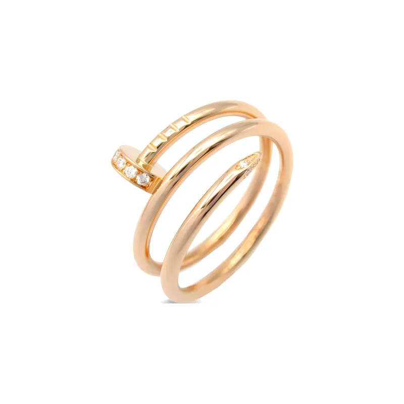 Cartier 2010s 18K Rose Gold Juste Un Clou Diamond Ring-2
