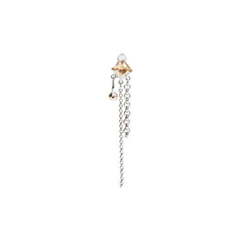 JUSTINE CLENQUET JEWELLERY Brass Earrings Women's Silver