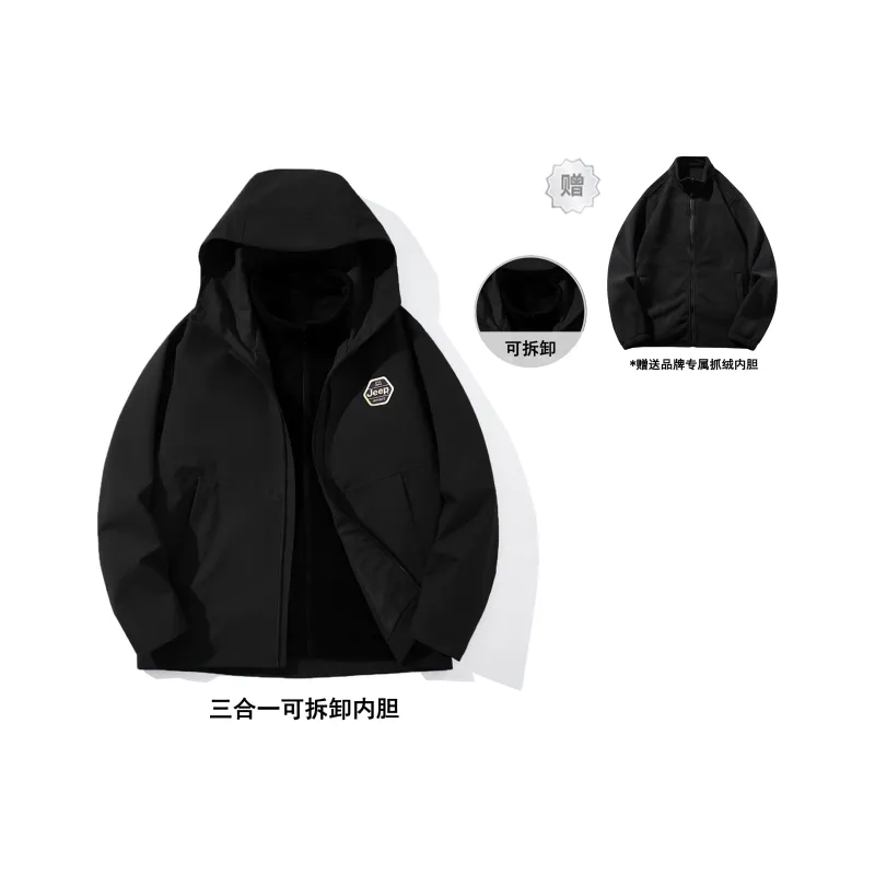JEEP SPIRIT Waterproof And Windproof To Keep Warm Windbreaker Jacket Unisex-0