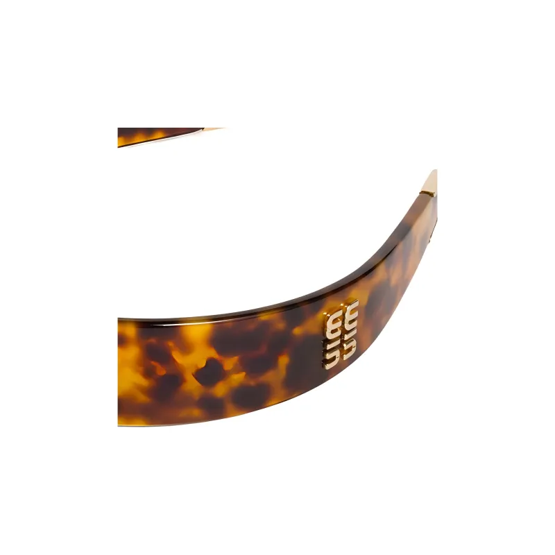 MIU MIU Plexiglass Headbands Women's Gold/Honey/Tortoiseshell-2
