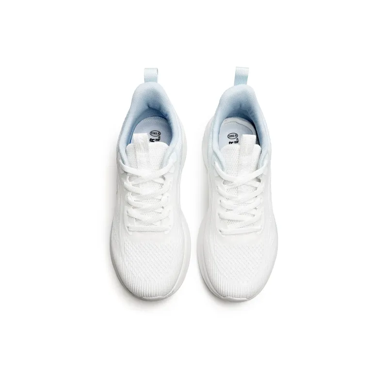 Warrior Cushioning, Slip Resistant, And Abrasion Resistant Low Top Casual Running Shoes Women's White Blue-3