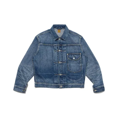 HUMAN MADE Denim Jackets Unisex Blue