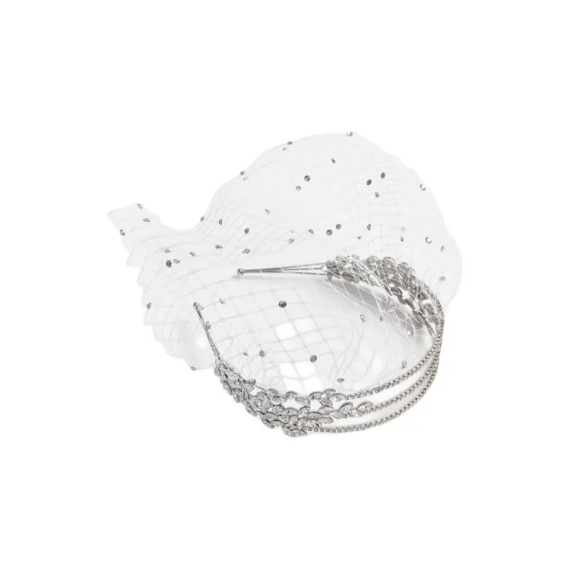 Self portrait Crystal embellished Veil Headband-1