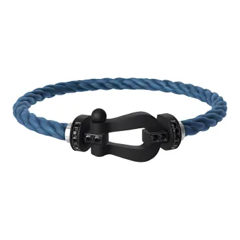 FRED Diamond Gold Stainless Steel Titanium Bracelets Men's Blue