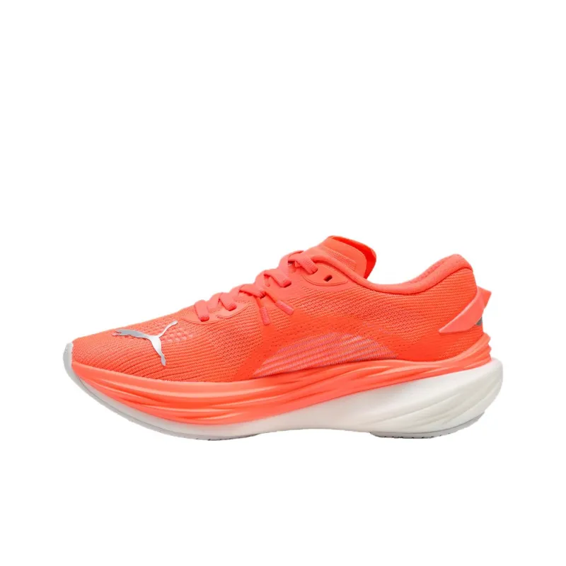 PUMA Deviate NITRO 3 Shock Absorbers With Slip Resistant Features Low Top Running Shoes Women's Red-1