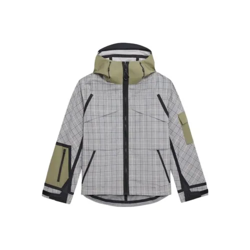 THEORY Designer Co-authored Collection Jackets Men Gray Purple Plaid
