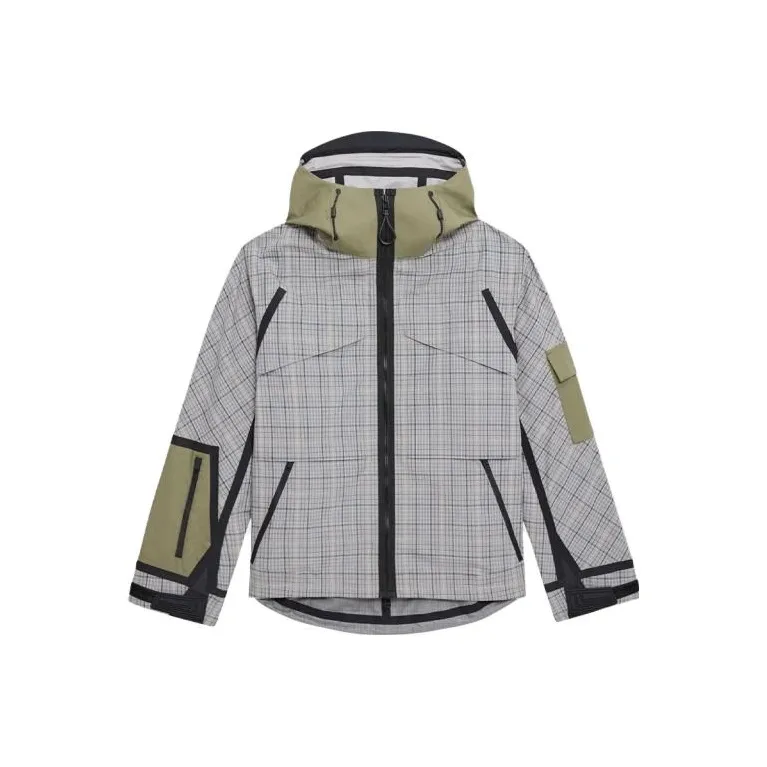 THEORY Designer Co-authored Collection Jackets Men Gray Purple Plaid-0