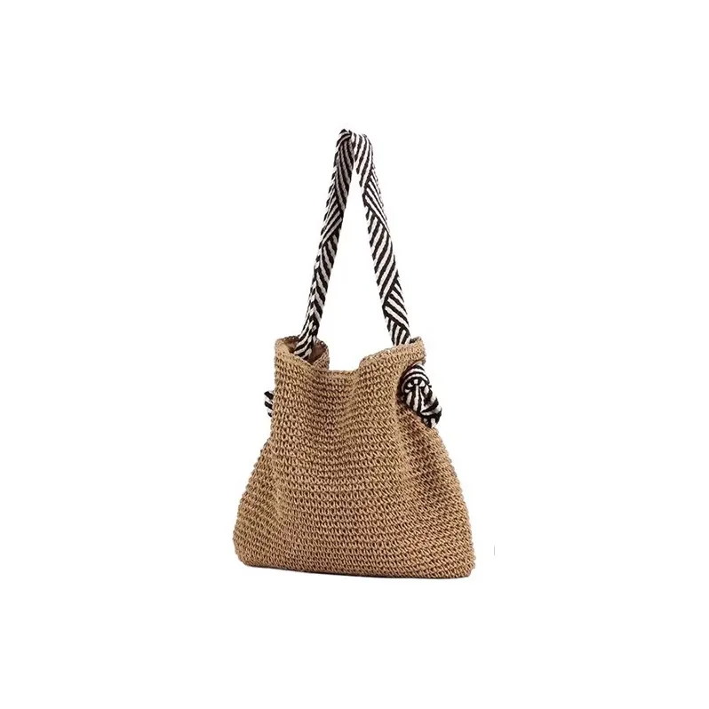 CLEVER& KETCH Fabric Tote Underarm Shoulder Bag Women's Coffee/Beige-0