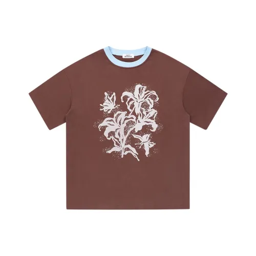 EMPTY REFERENCE Short Sleeved T Shirts Unisex Brown