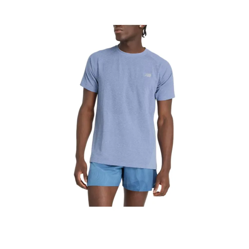 New Balance Q Speed T Shirt Men's Pale Egret Blue-0