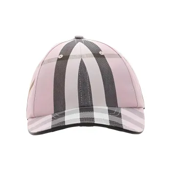 Burberry Logo Detail Check Cotton Baseball Cap
