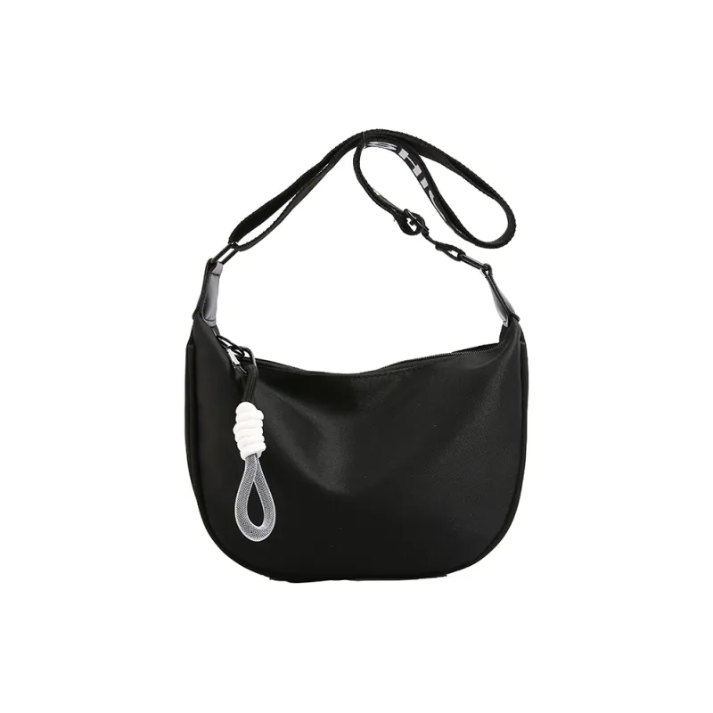 BUBM Composite Cloth Shoulder Bag Regular Unisex White Brown/White Black/Black/Pink-12