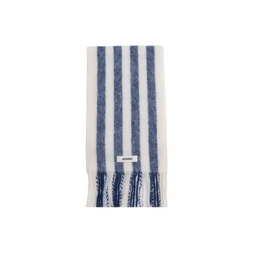 Jacquemus Mohair Knit Scarves Unisex White/Blue