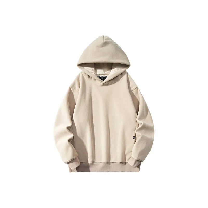 ZMOH Plain Net Series Hoodie Unisex Couple's-0