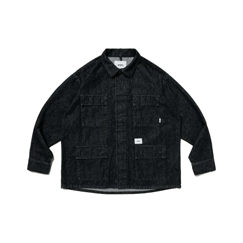 WTAPS Logo patch Denim Shirt-4