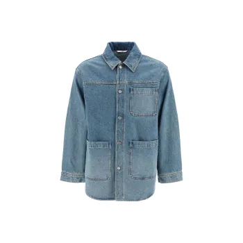 Valentino Denim Jackets Men Blue