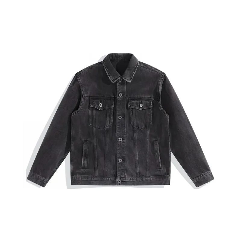 PEACEBIRD MEN Denim Jacket Men's Gray-0