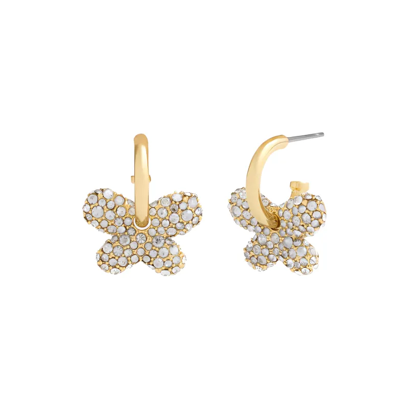 COACH Brass Plated, Glass, Cubic Zirconia Earrings Women's Gold-0