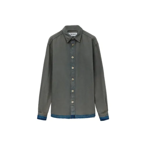 LOEWE Logo-Embroidered Denim Shirt