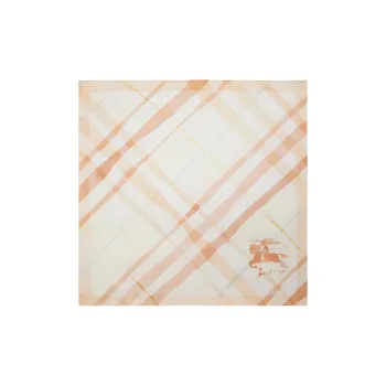 Burberry Watercolour Ekd Motif Checked Scarf