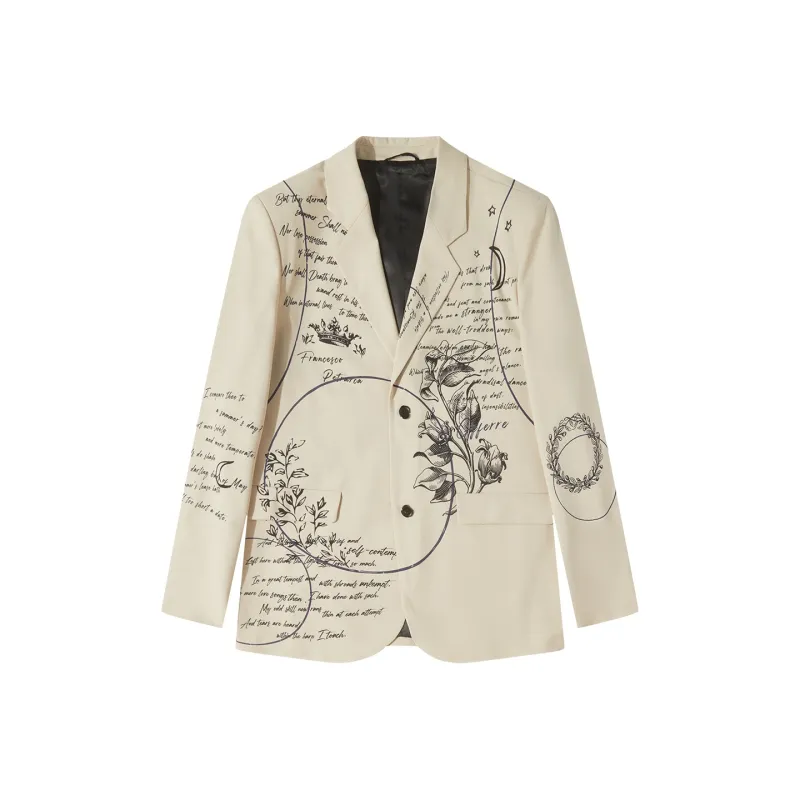 GF Ferré Business Suits Unisex Brown With Print-0