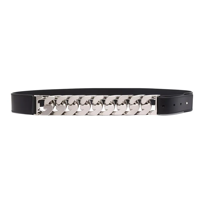 Givenchy Chain-Link Punch-Hole Detailed Belt-0