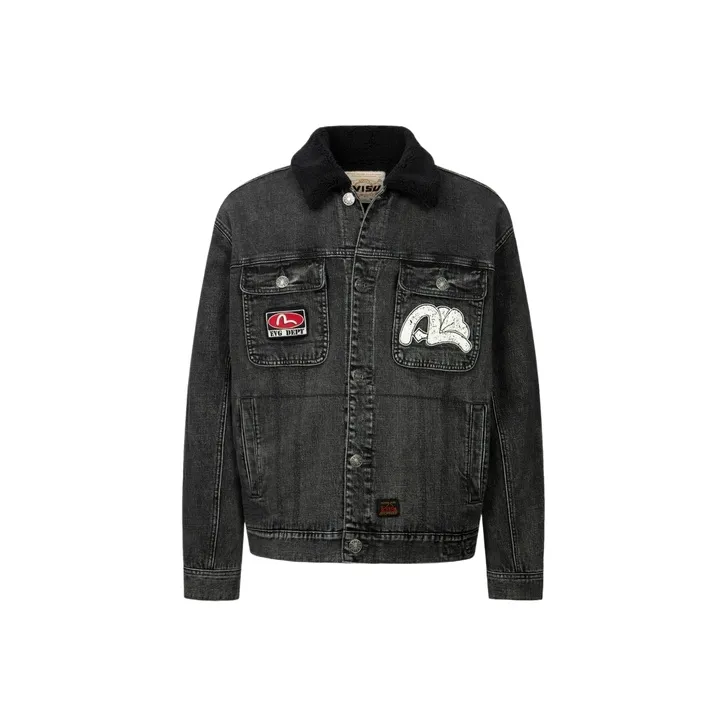 EVISU Denim Jackets Men Black-0