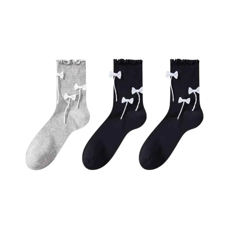 MADALLO Mid Calf Socks Women's 3 Pack-2