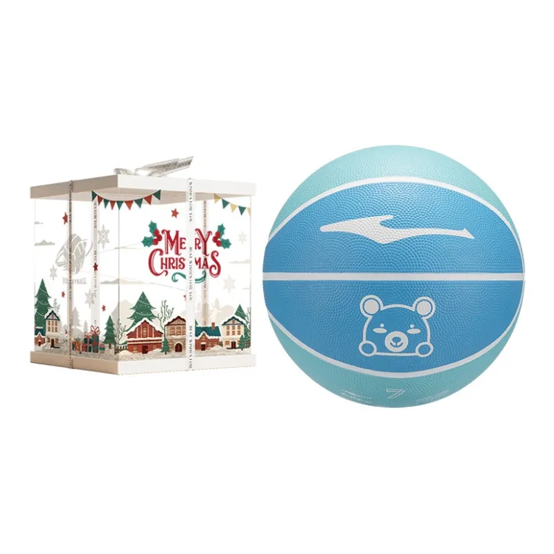 Erke Cute Bear Collection Rubber Basketball Blue Size 4 Ball/Size 5 Ball Training Competition Kids'-9