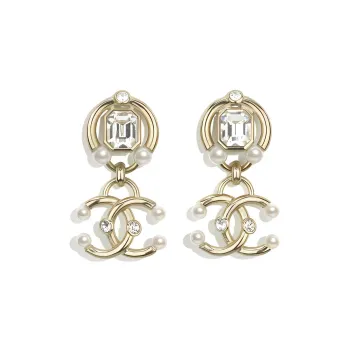 CHANEL Earrings Women's Gold