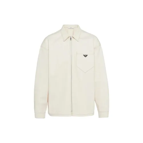 PRADA Denim Jackets Men Beige