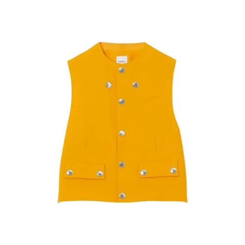 Burberry Vests Men Mango Yellow Multicolor
