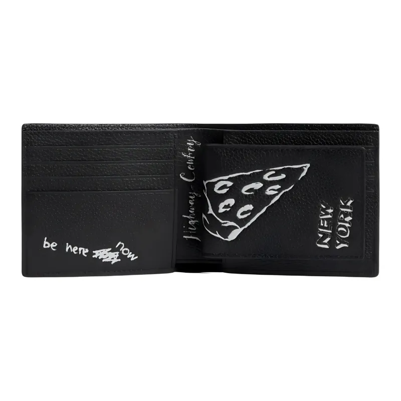 COACH 3 IN 1 Wallet Polished Pebble Leather Wallet Mini Men's Black & Multicolor-2