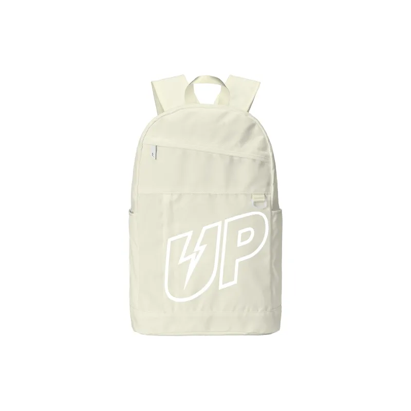 TURN UP Polyester Backpack Unisex Ecru-0