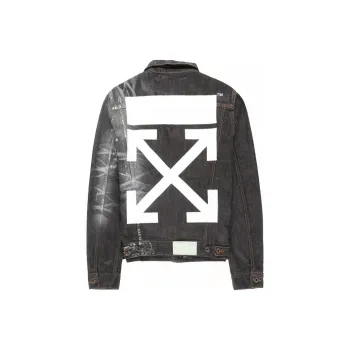 OFF WHITE Denim Jacket Men's Black