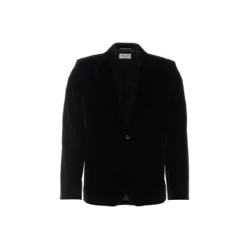 SAINT LAURENT Velvet Long Sleeved Blazer