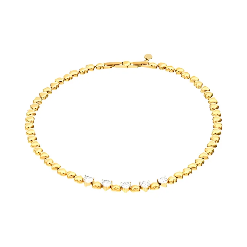 CHIARA FERRAGNI Alloy With Zircon Necklaces Women's Gold-0