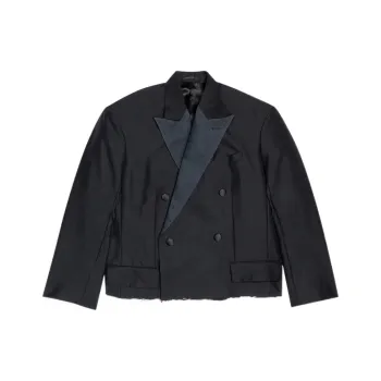 Balenciaga Red Carpet SS22 Business Suits Coats Loose Fit Style Men's Black