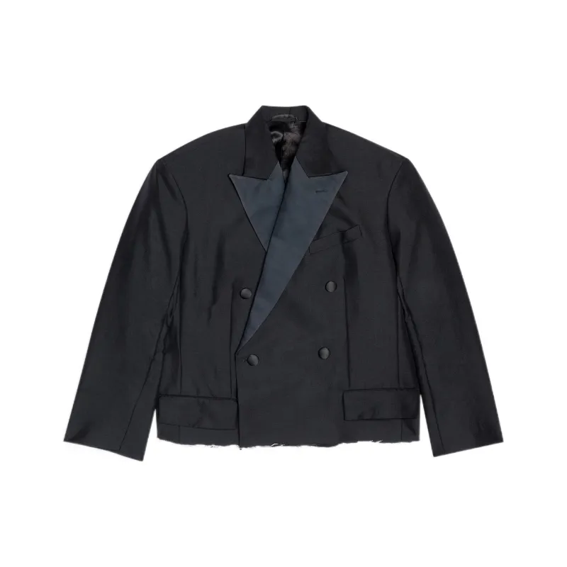 Balenciaga Red Carpet SS22 Business Suits Coats Loose Fit Style Men's Black-0