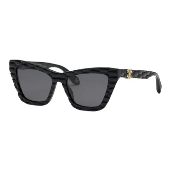 Roberto Cavalli Acetate Cat Eye Sunglasses Men's Black