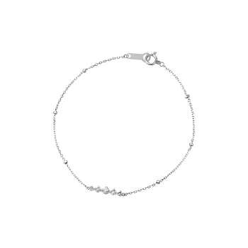 4℃ 18K White Gold Rhodium-Plated Diamond Bracelets Women's Silver