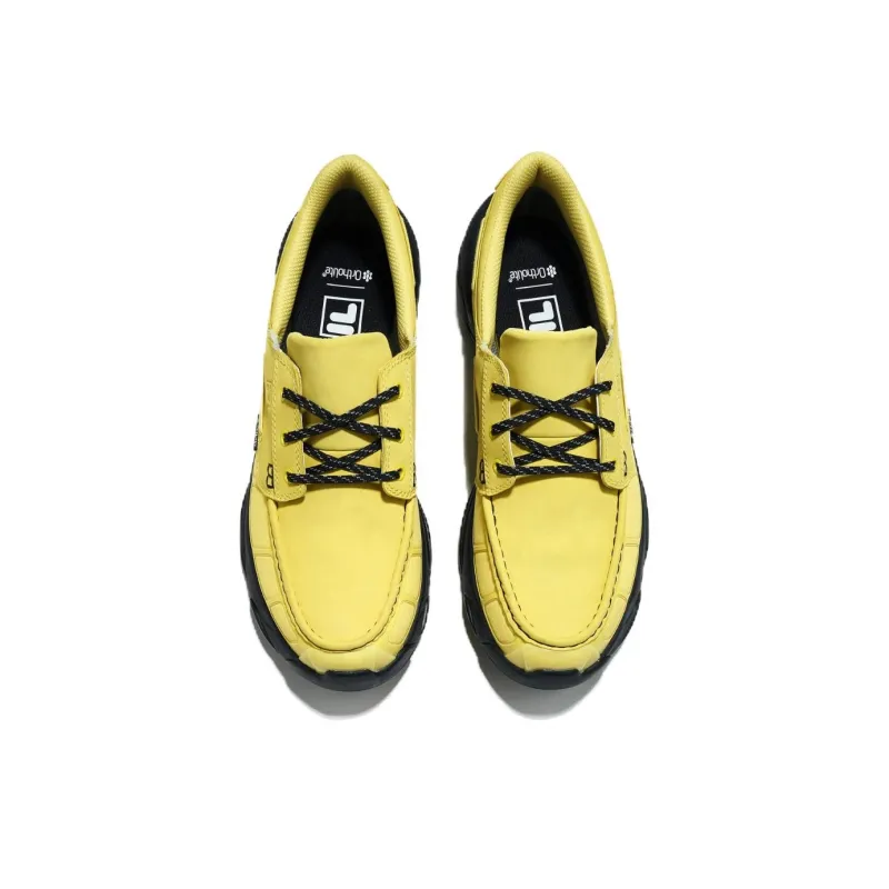 FILA REPLICA Anti Slip Wear Resistant Low Top Casual Shoes Unisex Yellow-4