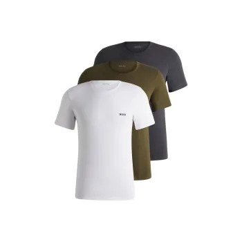 HUGO BOSS T Shirt Men's 3 Pack White+Green+Gray