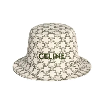 CELINE Bucket Hats Unisex Milk White/Green
