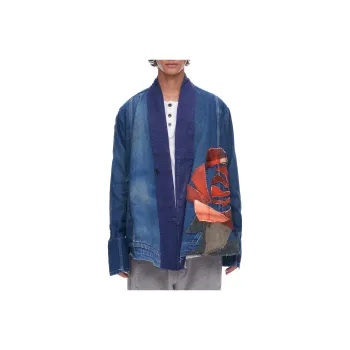 GREG LAUREN Denim Jackets Men Blue